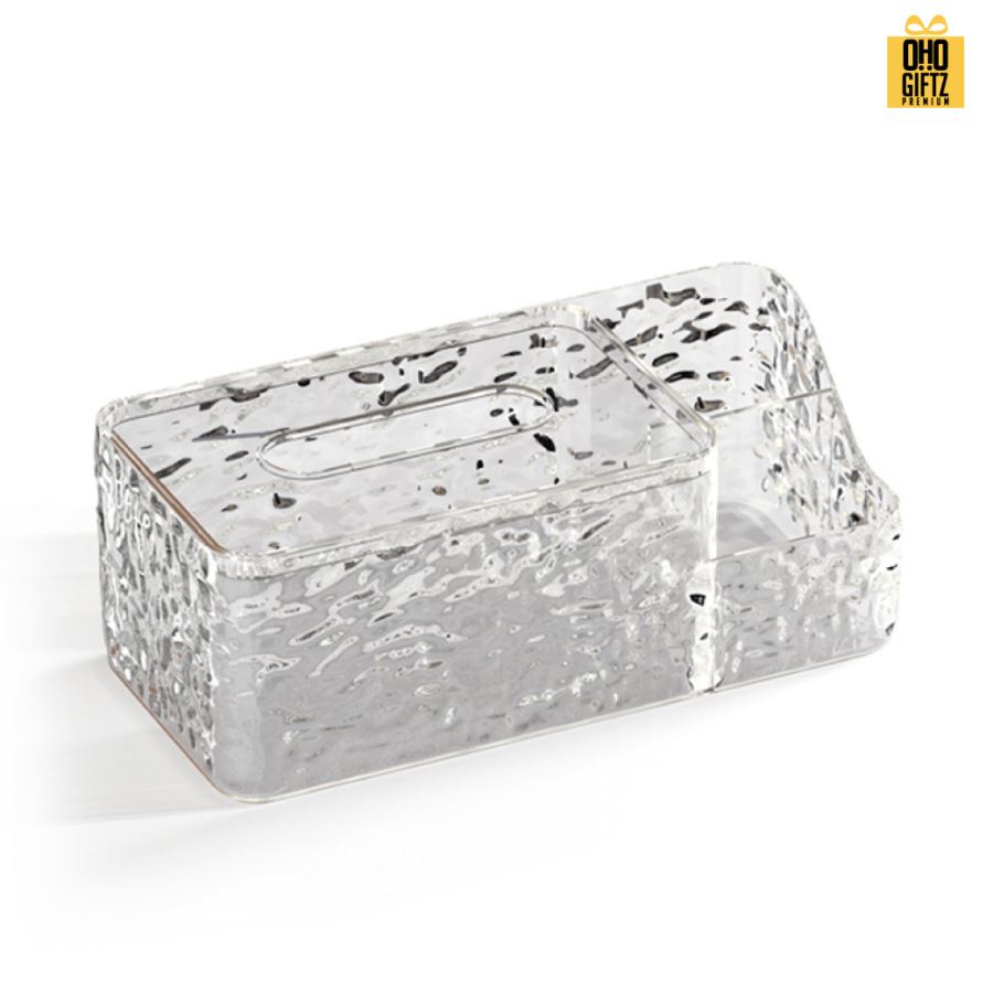 กล่องทิชชู่น้ำแข็ง สกรีนโลโก้ ทำเป็นของพรีเมี่ยม ของชำร่วยได้