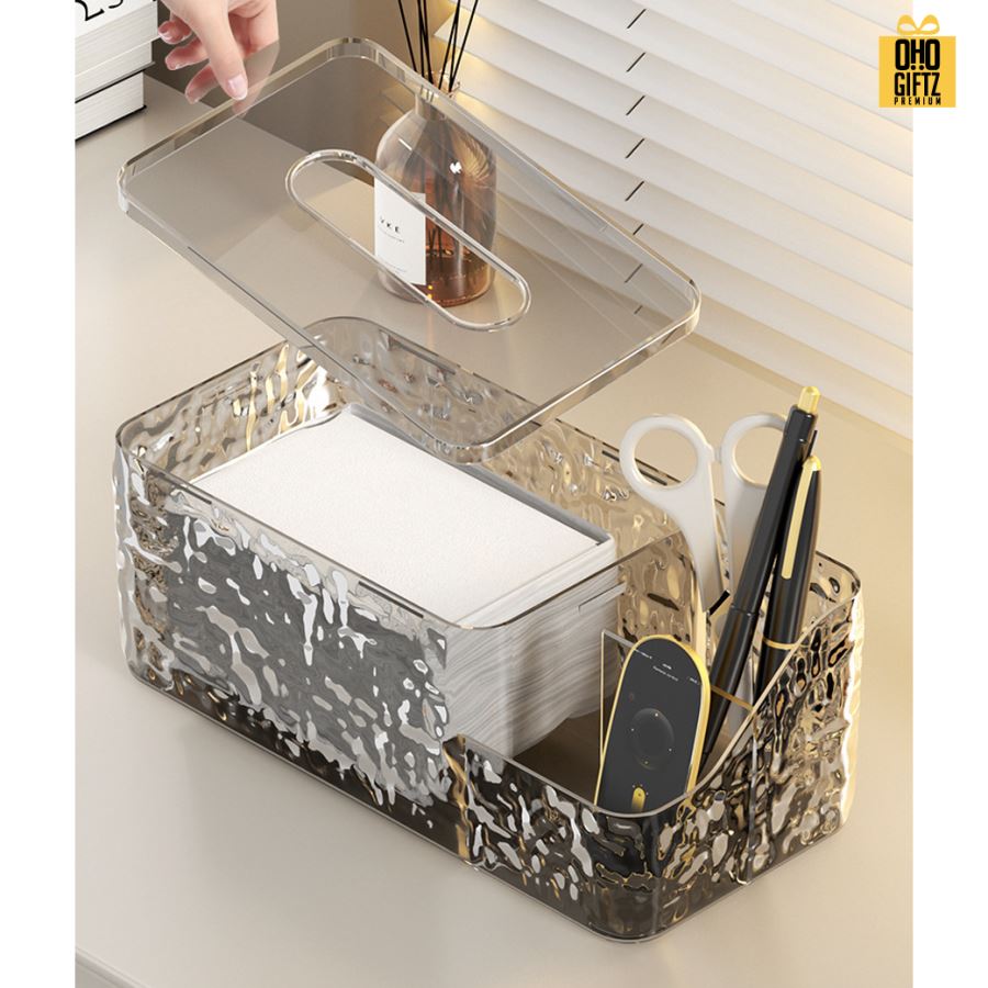 กล่องทิชชู่น้ำแข็ง สกรีนโลโก้ ทำเป็นของพรีเมี่ยม ของชำร่วยได้