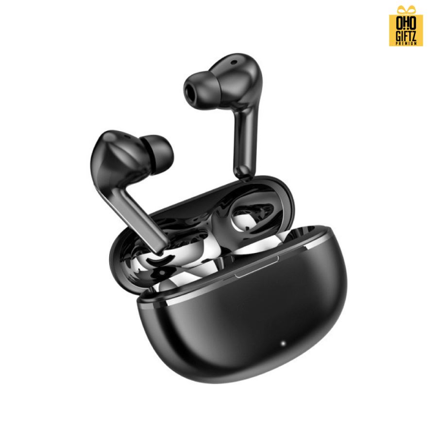 หูฟังบลูทูธไร้สายพร้อมกล่องชาร์จ สกรีนชื่อ สกรีนโลโก้ ทำเป็นของพรีเมี่ยมได้ 