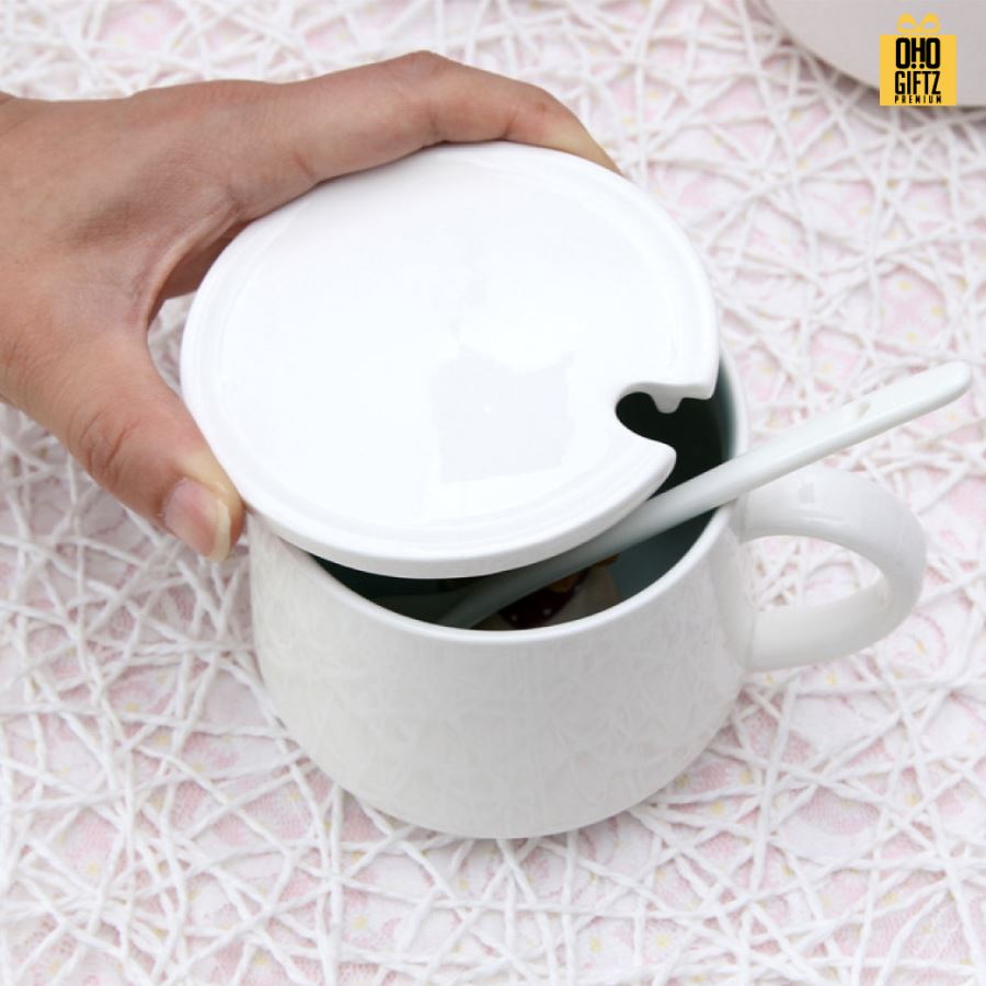 แก้วเซรามิคด้านในสัตว์น้อย 3 มิติ สกรีนชื่อ สกรีนโลโก้ ทำเป็นของพรีเมี่ยมได้