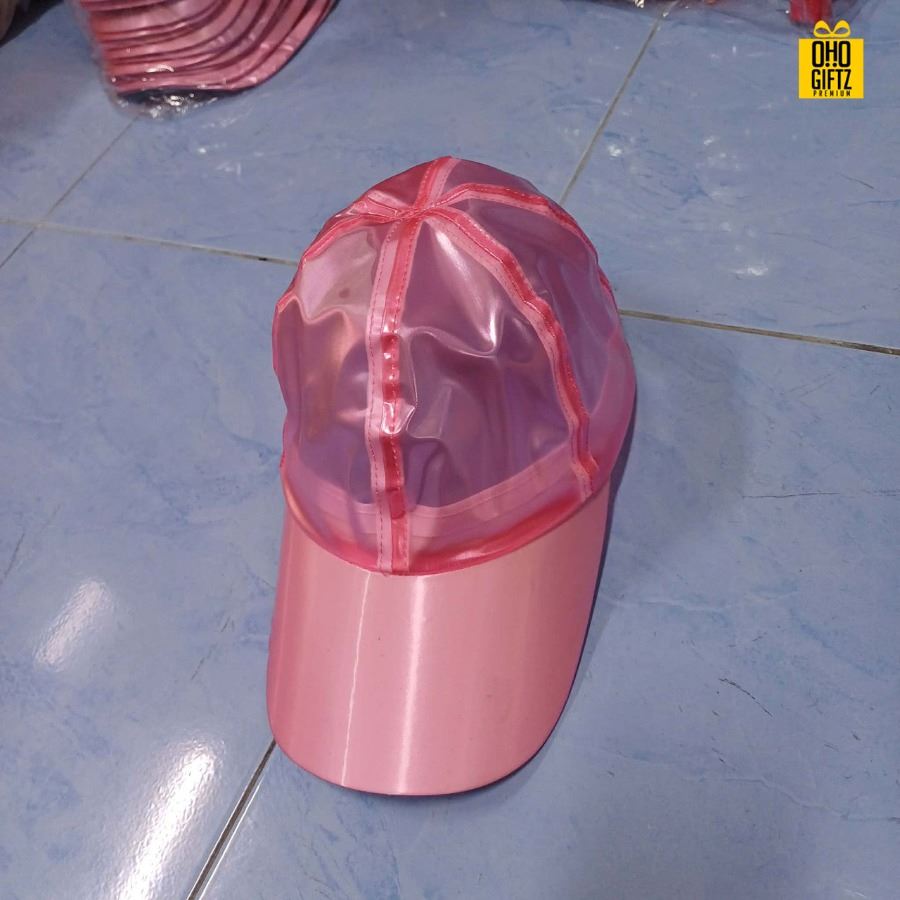 หมวกกันน้ำพลาสติกใส สกรีนโลโก้ ทำเป็นของพรีเมี่ยม ของที่ระลึกได้
