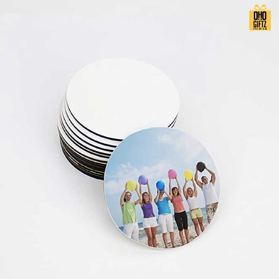 แผ่นรองแก้วน้ำไม้ MDF พิมพ์ไม่จำกัดสี สกรีนโลโก้ได้ พิมพ์ภาพได้