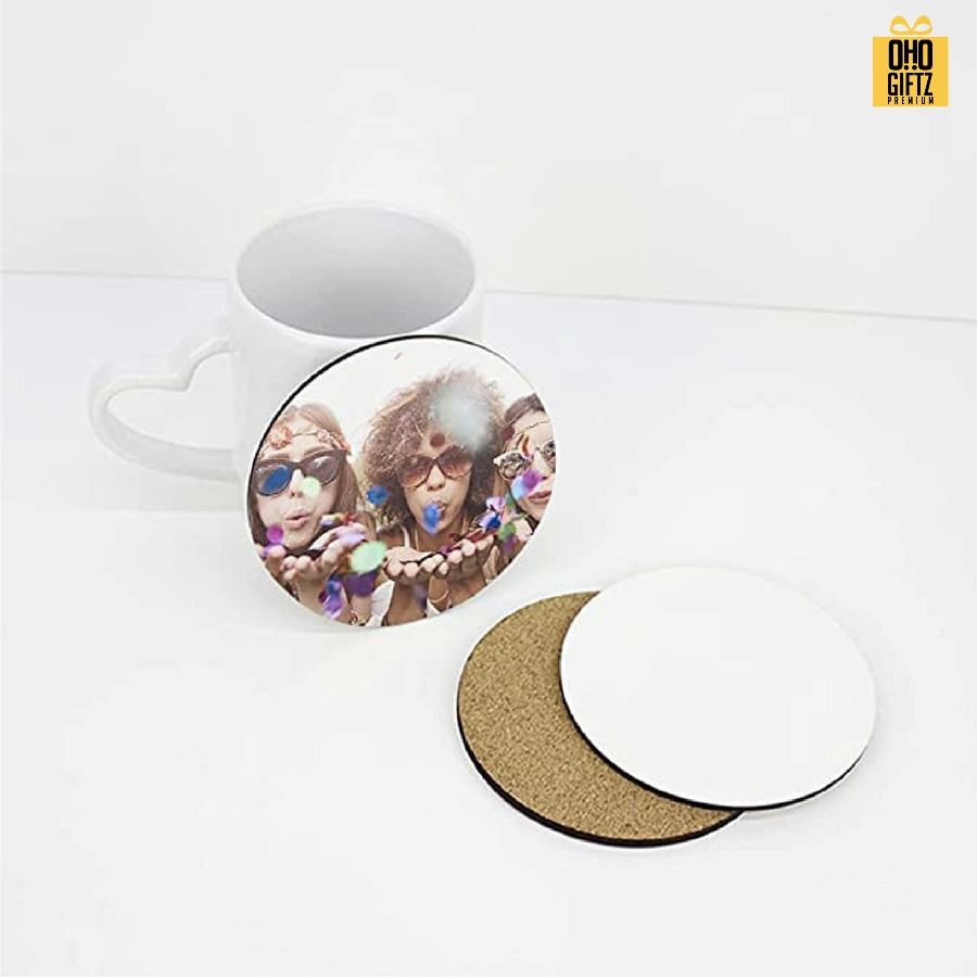 แผ่นรองแก้วน้ำไม้ MDF พิมพ์ไม่จำกัดสี สกรีนโลโก้ได้ พิมพ์ภาพได้