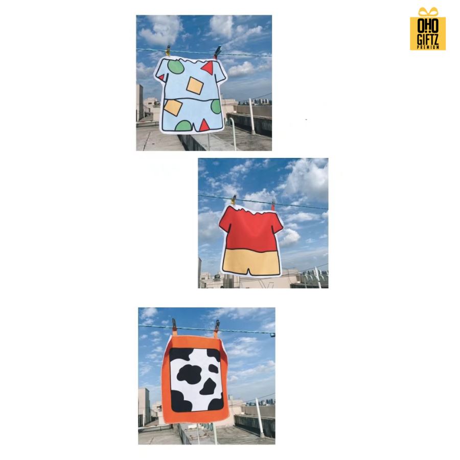 ผ้าเช็ดมือรูปเสื้อ สกรีนโลโก้ ติดลาเบล ทำเป็นของพรีเมี่ยมได้