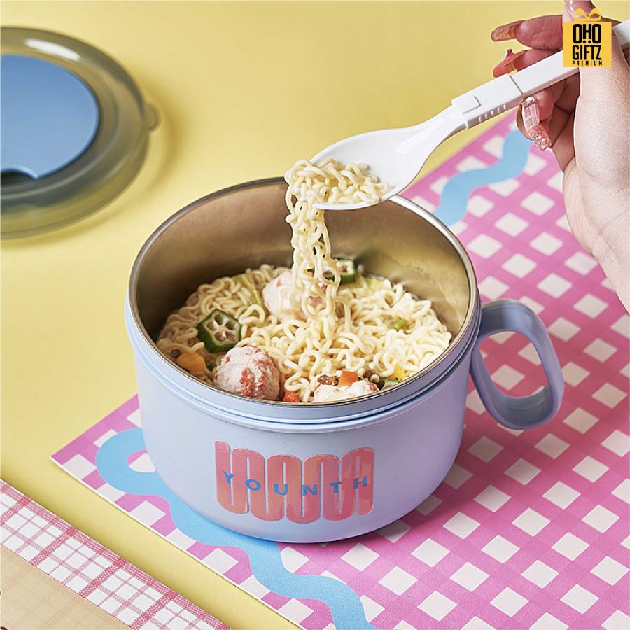 ชามสแตนเลสพร้อมฝาปิด สกรีนโลโก้ ทำเป็นของพรีเมี่ยมได้