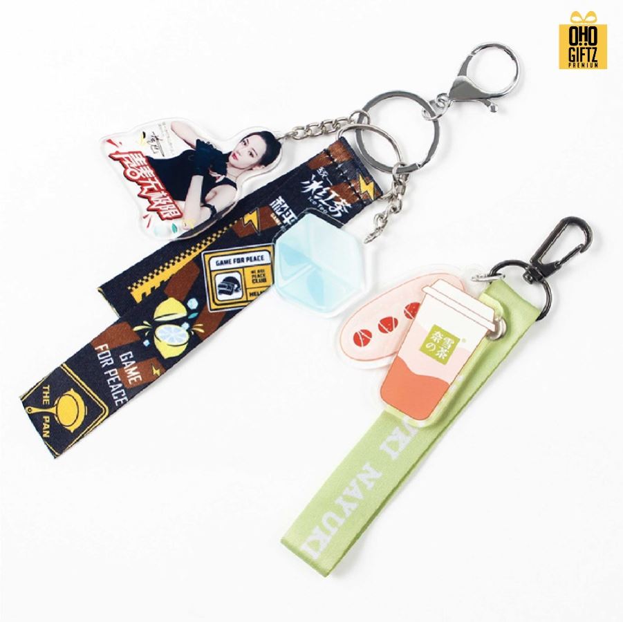 สายคล้องมือห้อยอะคริลิค ดีไซน์ตามต้องการ สกรีนโลโก้ ทำของพรีเมี่ยมได้