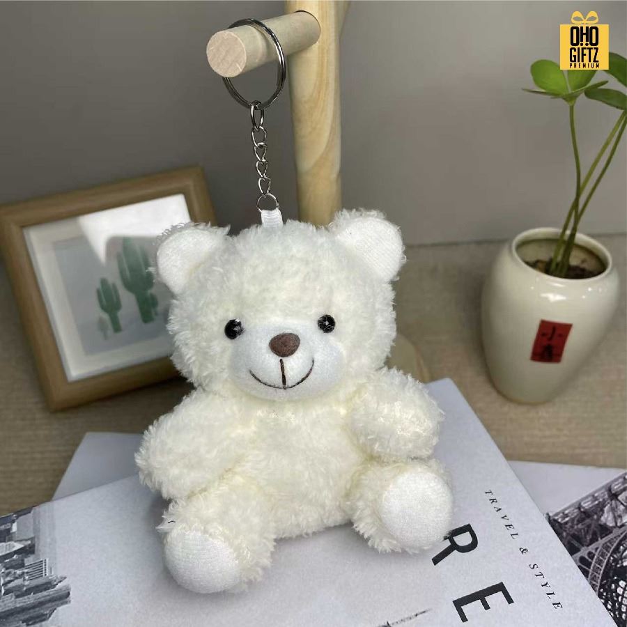 พวงกุญแจตุ๊กตาหมีใส่เสื้อ สกรีนโลโก้ได้ สกรีนโลโก้ ทำเป็นของพรีเมี่ยมได้