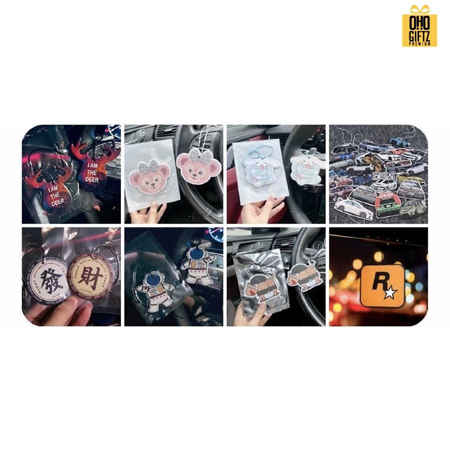 แผ่นน้ำหอมปรับอากาศในรถยนต์ รับผลิตสกรีนโลโก้ ทำเป็นของพรีเมี่ยมได้