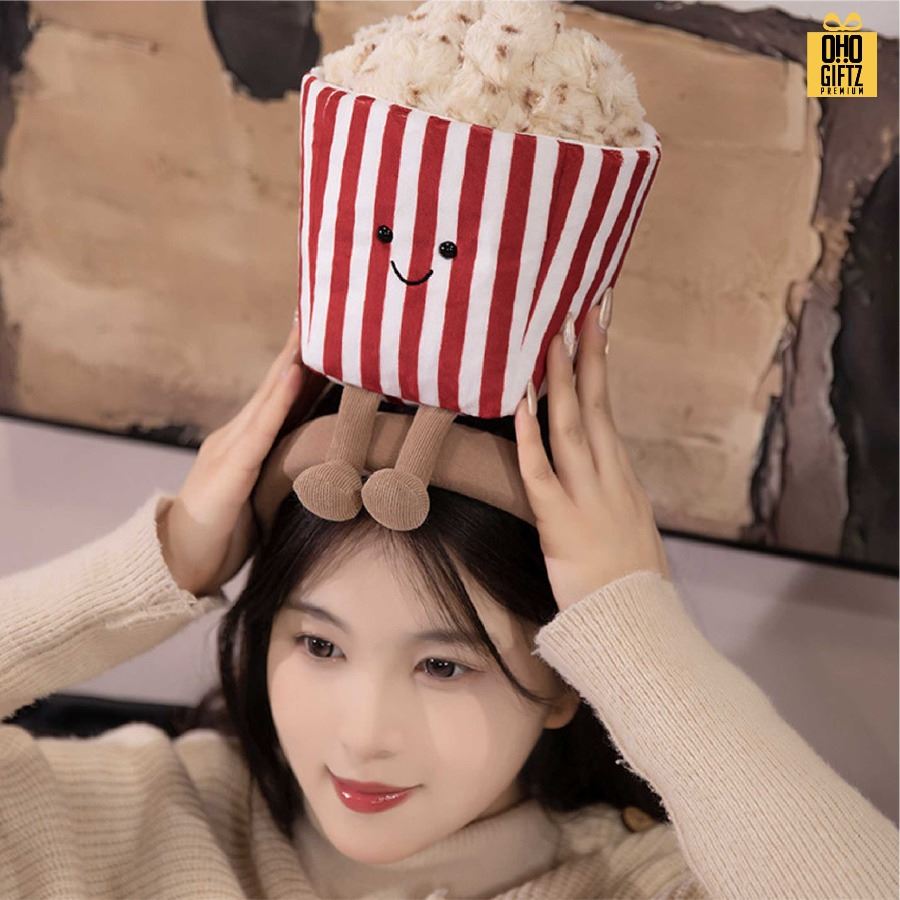 Popcorn ตุ๊กตาน่ารัก สกรีนโลโก้ ทำเป็นของพรีเมี่ยมได้ 