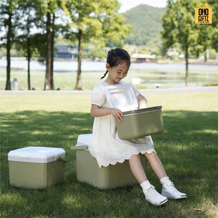 กระติกเก็บความเย็น สกรีนโลโก้ ทำเป็นของพรีเมี่ยมได้