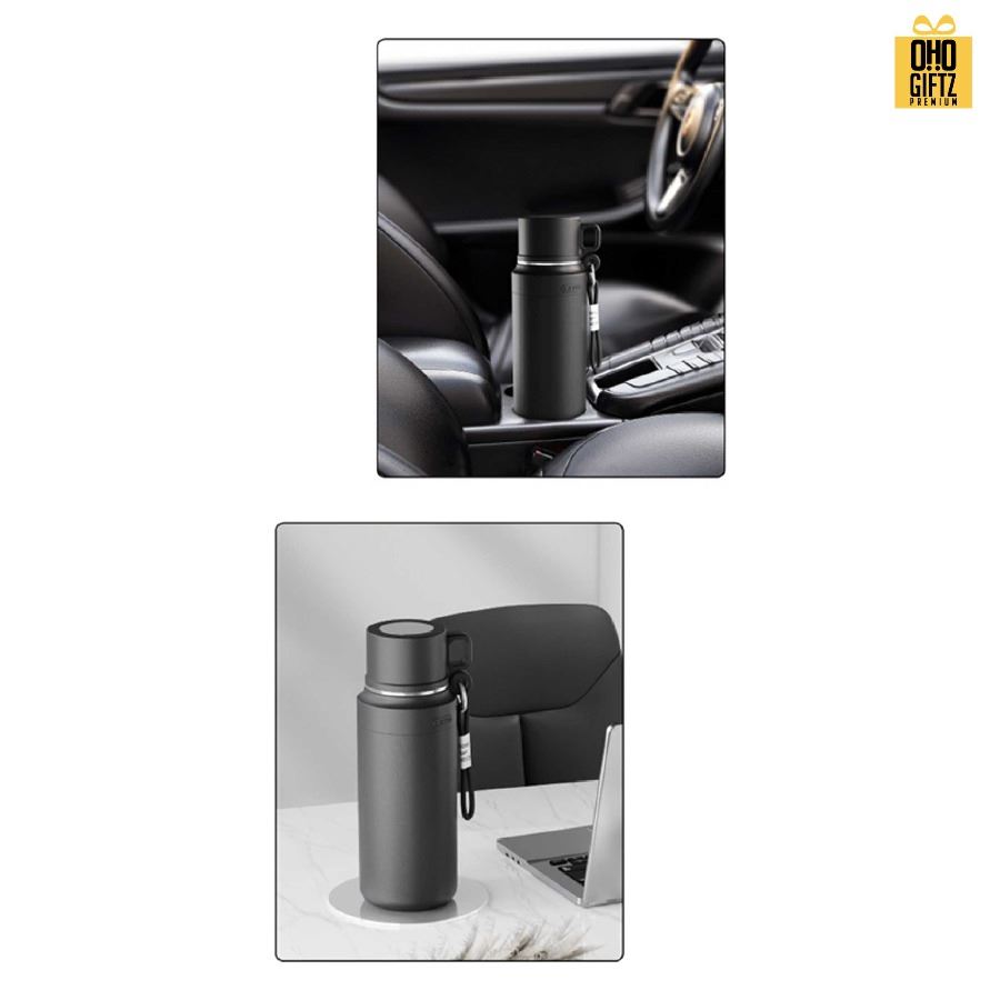 กระติกน้ำสแตนเลสพร้อมฝา สกรีนโลโก้ ทำเป็นของพรีเมี่ยมได้