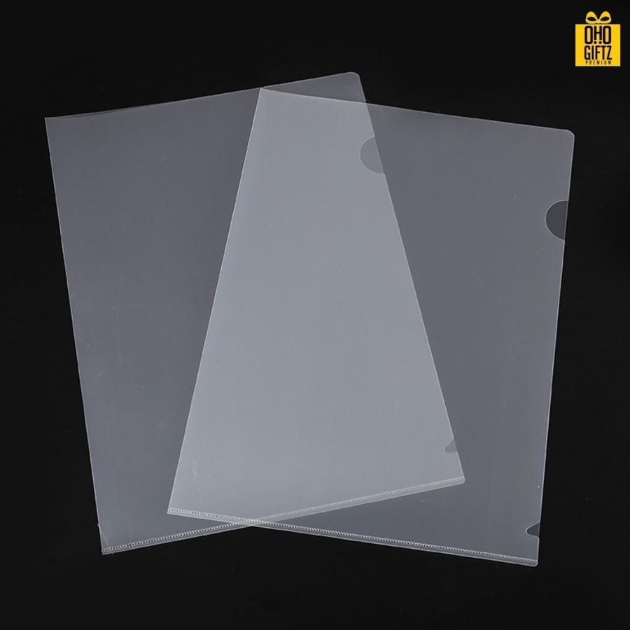 แฟ้มพลาสติกใสขุ่นใส่เอกสาร A4 สกรีนโลโก้ ทำเป็นของพรีเมี่ยม ของชำร่วยได้