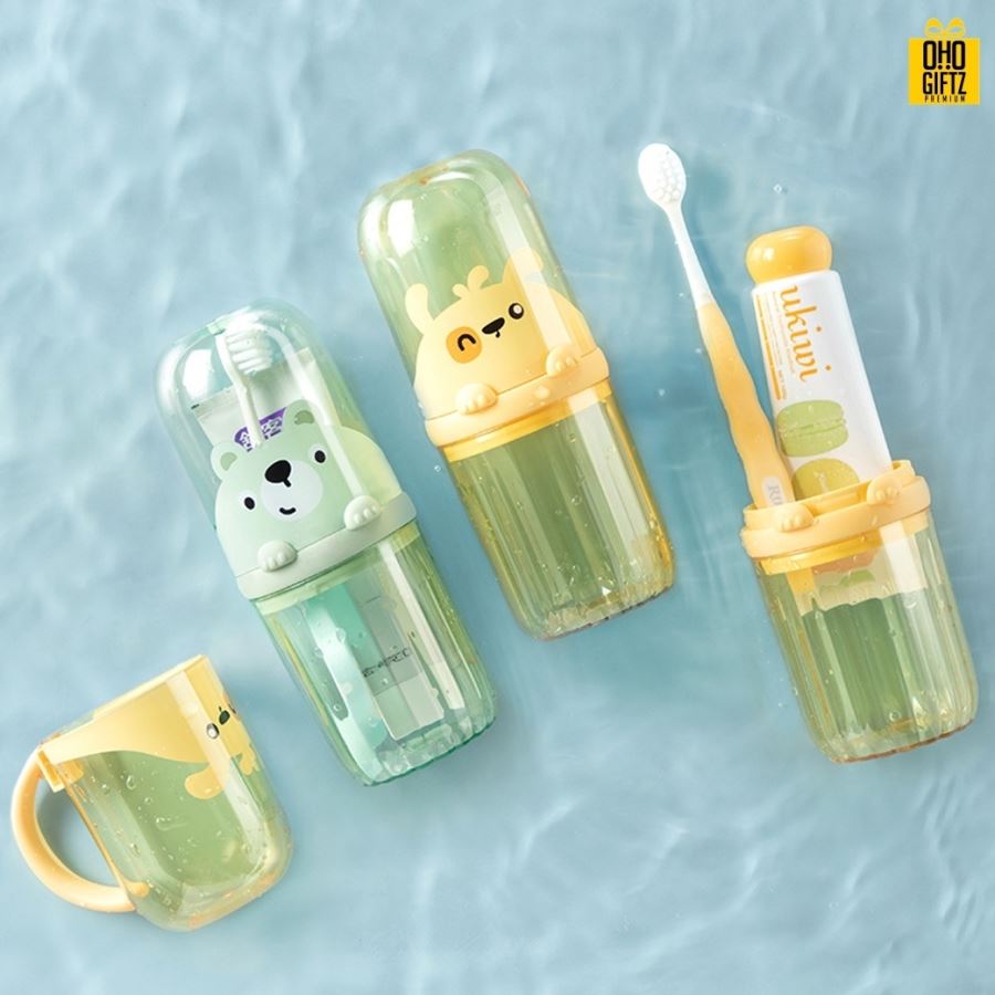 กระบอกเก็บแปรงสีฟัน สกรีนชื่อ สกรีนโลโก้  ทำเป็นของพรีเมี่ยมได้ 