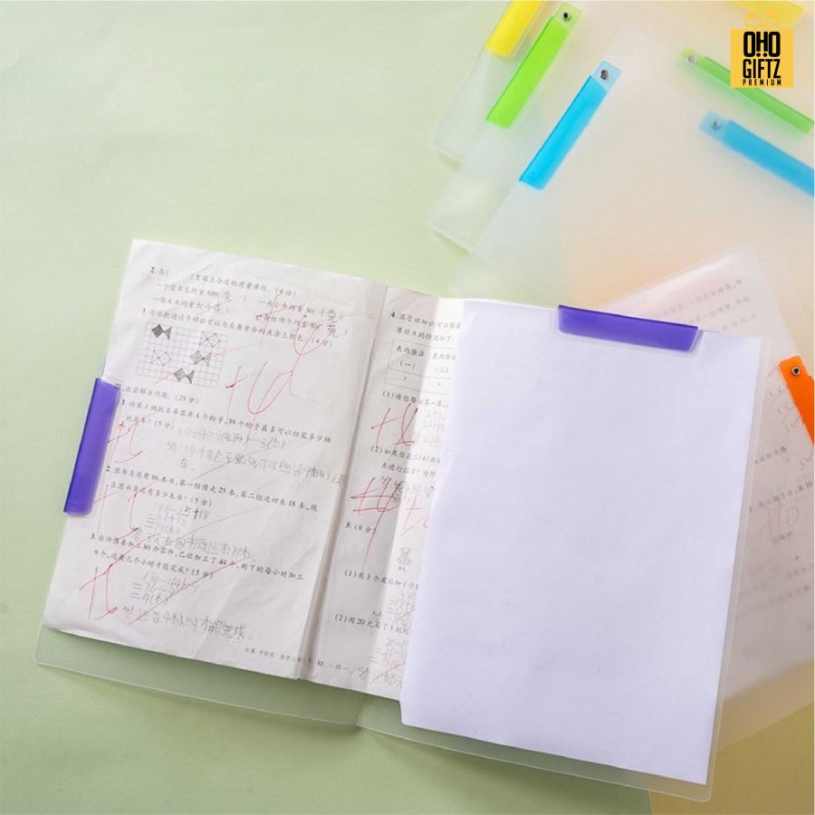 แฟ้มคลิปหนีบคู่ สำหรับกระดาษ A4 สกรีนชื่อ สกรีนโลโก้ ทำเป็นของพรีเมี่ยมได้