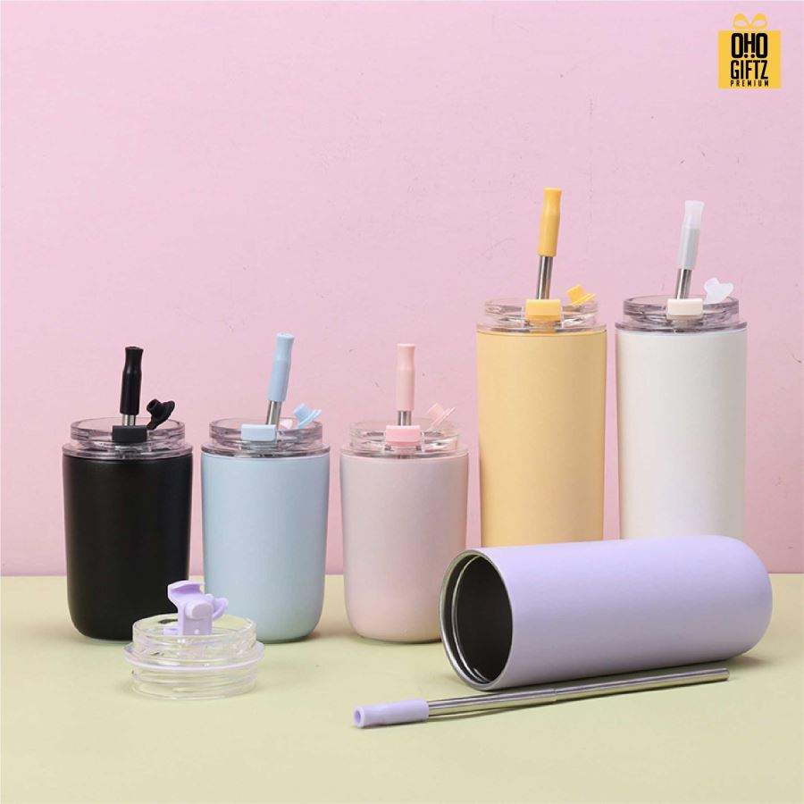 กระบอก Pastel Tumbler สกรีนโลโก้ ทำเป็นของพรีเมี่ยมได้