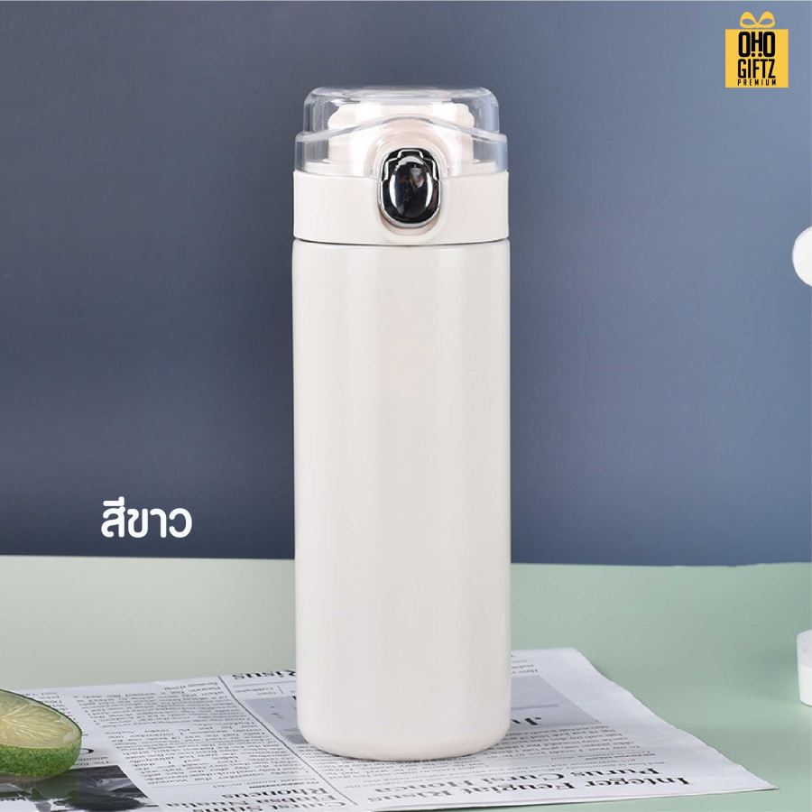 กระบอกสแตนเลส สกรีนโลโก้ ทำเป็นของพรีเมี่ยมได้