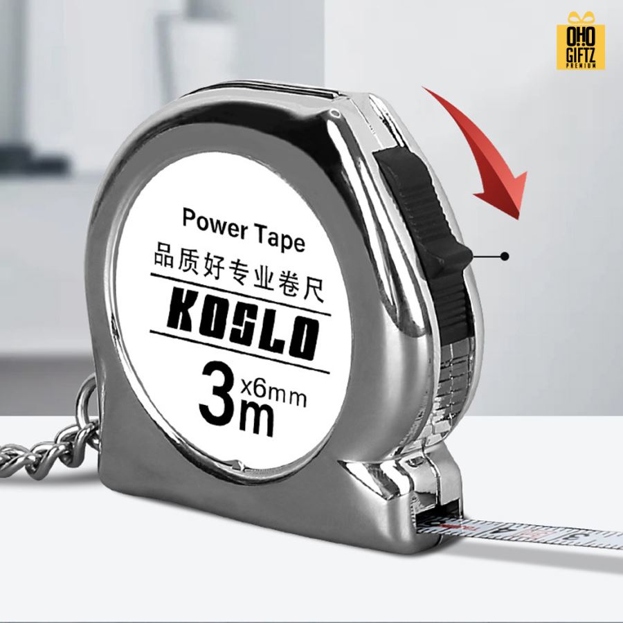 พวงกุญแจตลับเมตรจิ๋วความยาว 3 เมตร สกรีนโลโก้ ทำของพรีเมี่ยมได้