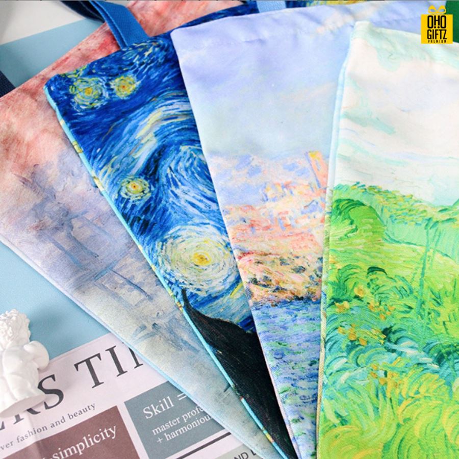 กระเป๋าแคนวาส พิมพ์ภาพได้เต็มใบไม่จำกัดสี ทำเป็นของพรีเมี่ยมได้