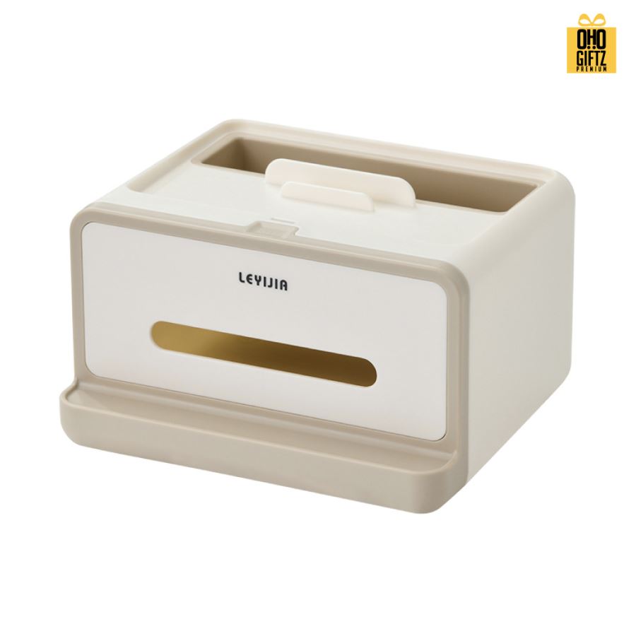 กล่องใส่ทิชชู่วางของได้ สกรีนโลโก้ ทำเป็นของพรีเมี่ยม ของชำร่วยได้