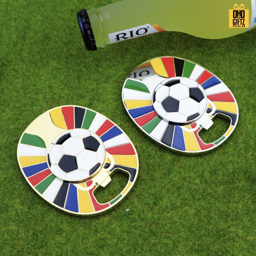 ที่เปิดขวดถ้วยรางวัลบอล สกรีนโลโก้  ทำเป็นของพรีเมี่ยมได้