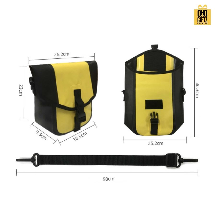 กระเป๋ากันน้ำติดหน้าจักรยาน สกรีนโลโก้ ทำเป็นของพรีเมี่ยมได้