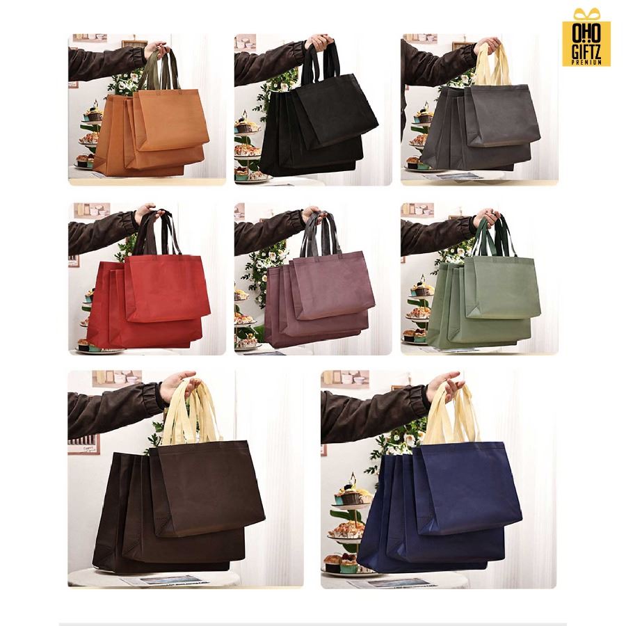 ถุงสปันบอนด์สีหูสี สกรีนโลโก้ ทำเป็นของพรีเมี่ยมได้