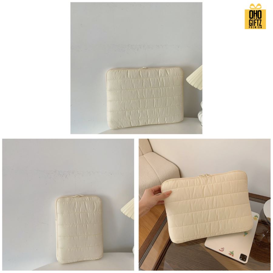 กระเป๋าใส่โน๊ตบุ๊คผ้าหุ้มกันกระแทก สกรีนโลโก้ ทำเป็นของพรีเมี่ยม ของที่ระลึก