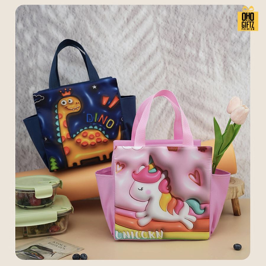 กระเป๋าเก็บอุณหภูมิ ลายน่ารัก 3D สกรีนโลโก้  ทำเป็นของพรีเมี่ยม