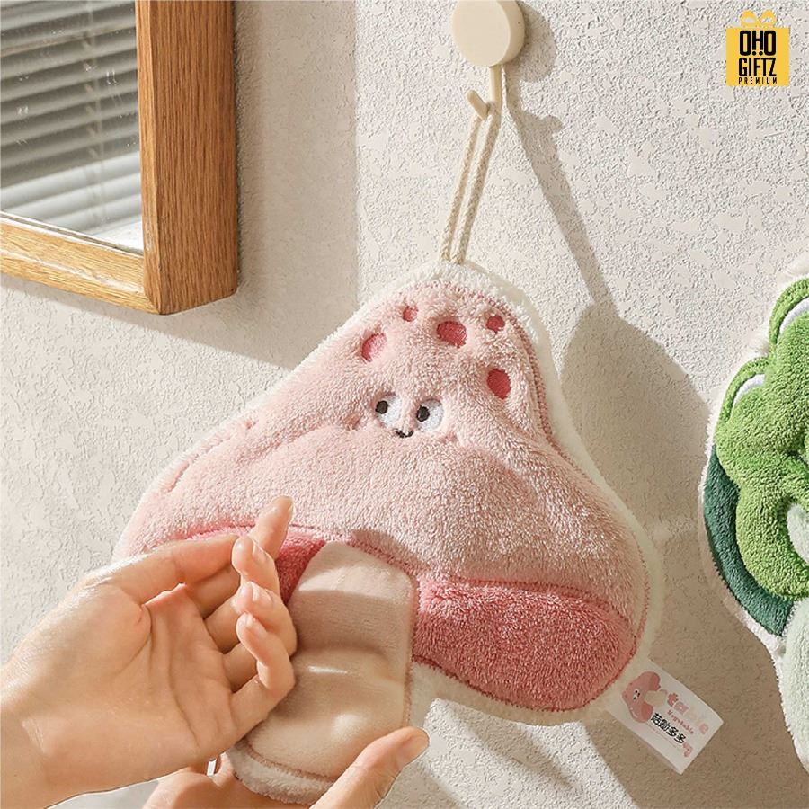 ผ้าเช็ดมือผักสวนครัว สกรีนโลโก้ ติดลาเบล ทำเป็นของพรีเมี่ยมได้