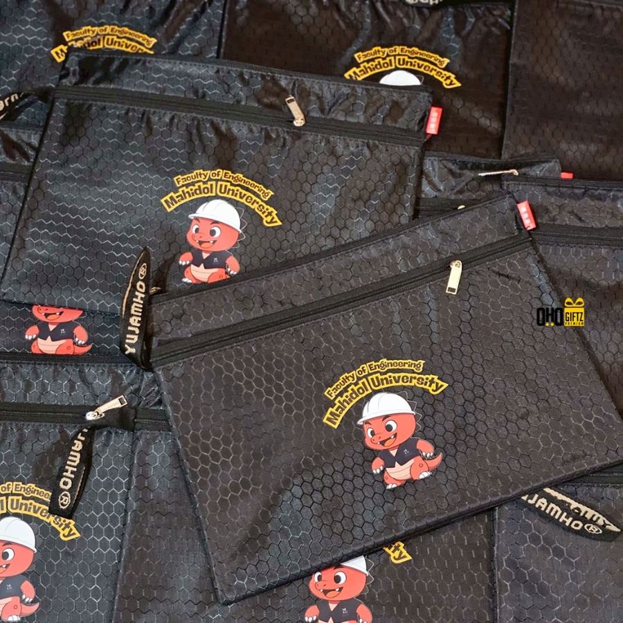 กระเป๋าใส่เครื่องเขียน A4 สกรีนโลโก้  ทำเป็นของพรีเมี่ยม