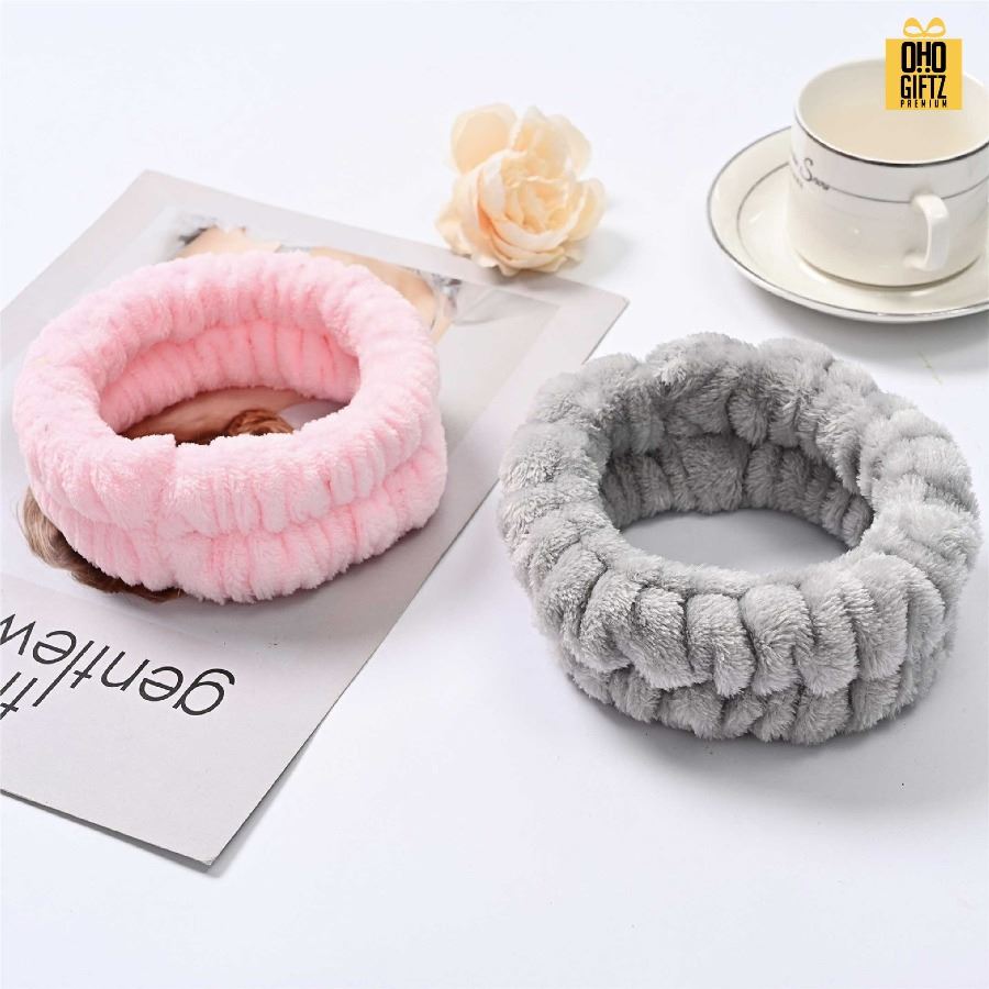 ผ้าคาดผมขนนุ่ม สกรีนชื่อ สกรีนโลโก้ ทำเป็นของพรีเมี่ยมได้