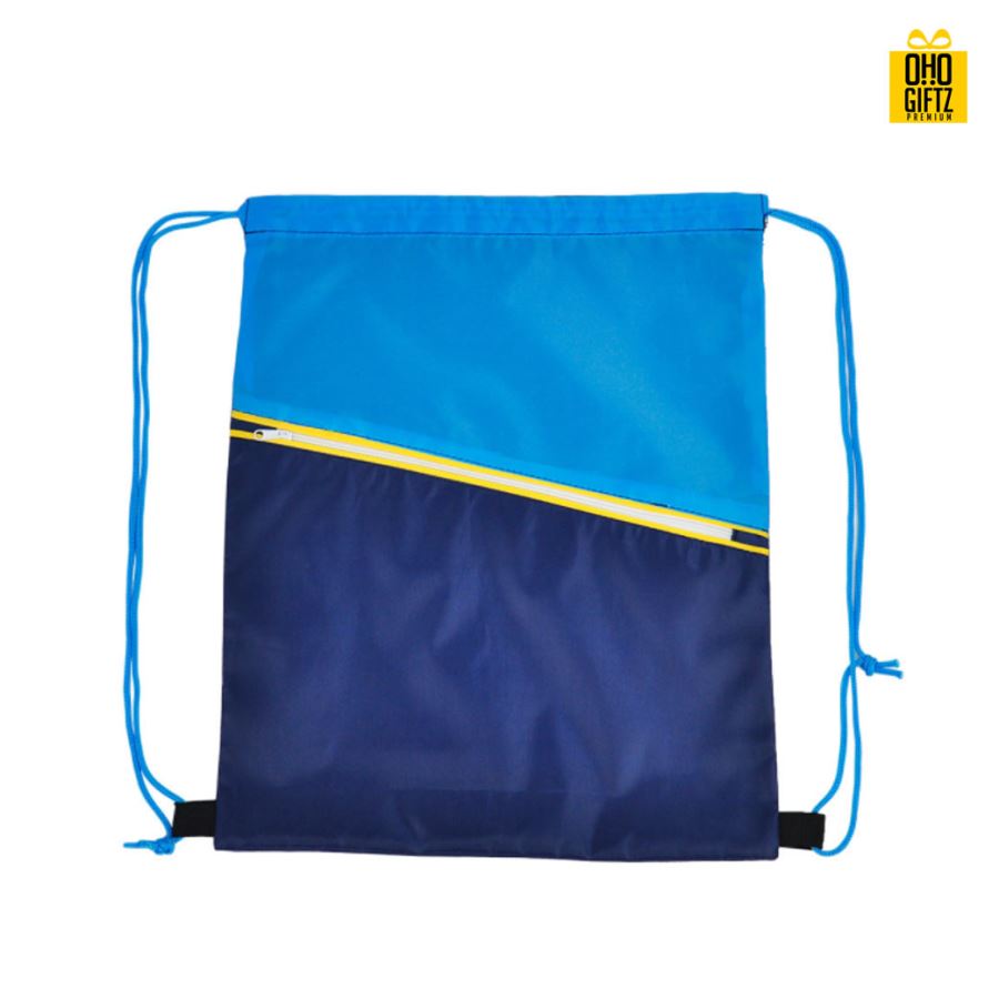 กระเป๋าหูรูดผ้าไนลอน สกรีนชื่อ สกรีนโลโก้ ทำเป็นของพรีเมี่ยมได้