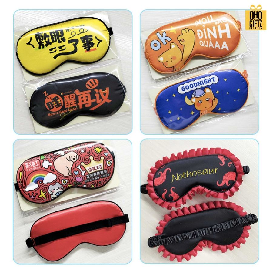 ผ้าปิดตา รับผลิตสกรีนสีได้เต็มผ้า เพิ่มโลโก้ ติดลาเบล ทำเป็นของพรีเมี่ยมได้