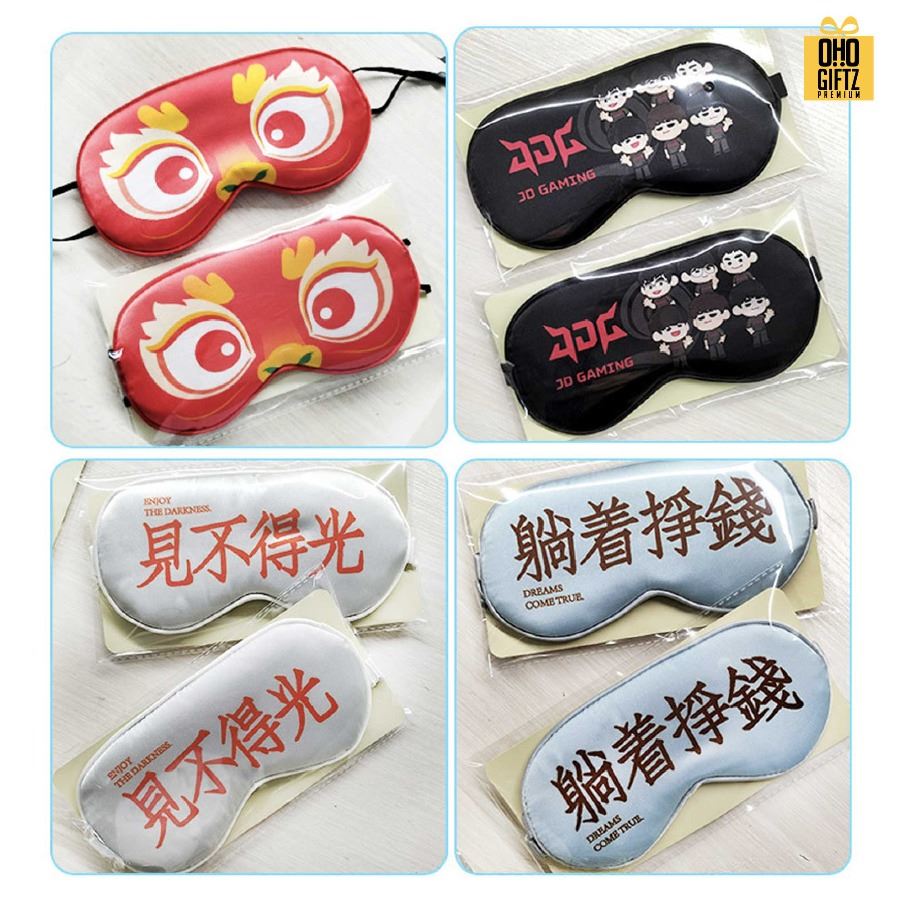 ผ้าปิดตา รับผลิตสกรีนสีได้เต็มผ้า เพิ่มโลโก้ ติดลาเบล ทำเป็นของพรีเมี่ยมได้