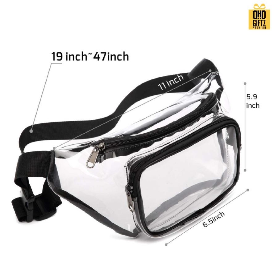 กระเป๋าคาดอกใส สกรีนโลโก้ ทำเป็นของพรีเมี่ยมได้