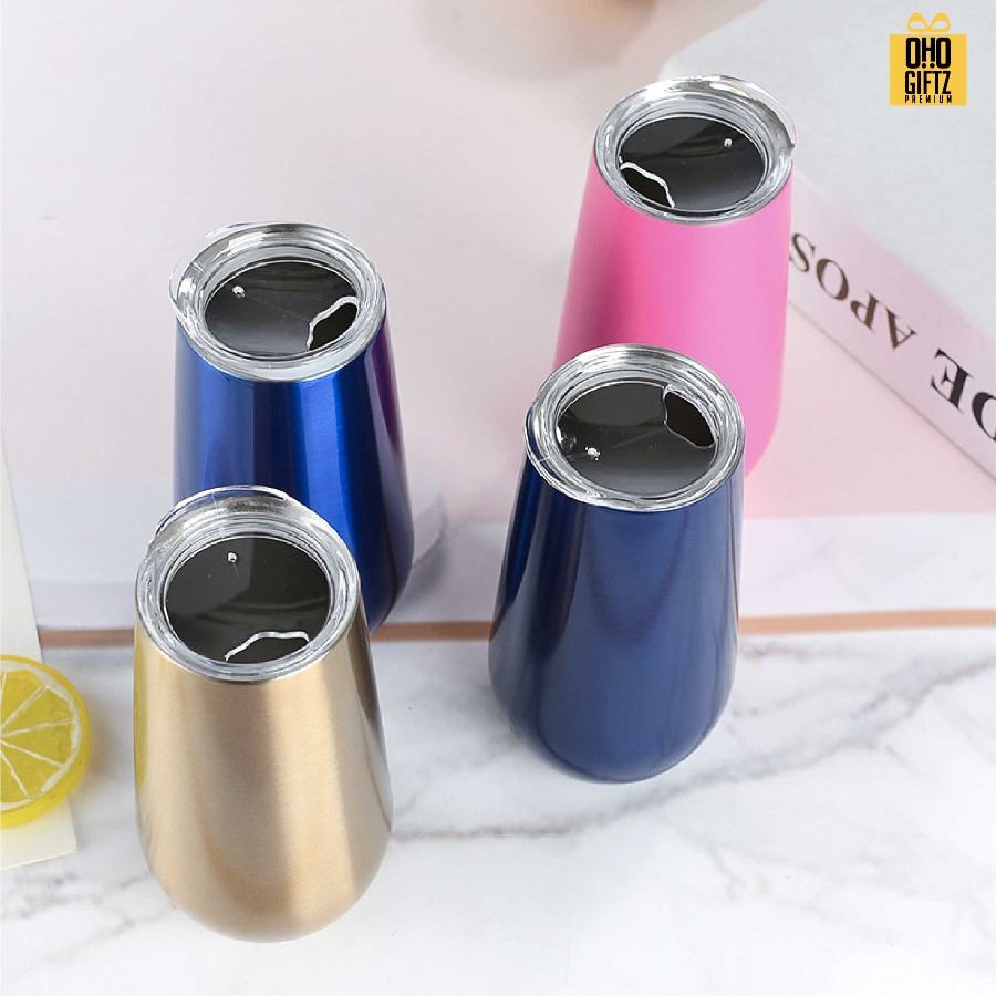 แก้วน้ำสแตนเลส 6oz. สกรีนโลโก้  ทำเป็นของพรีเมี่ยมได้