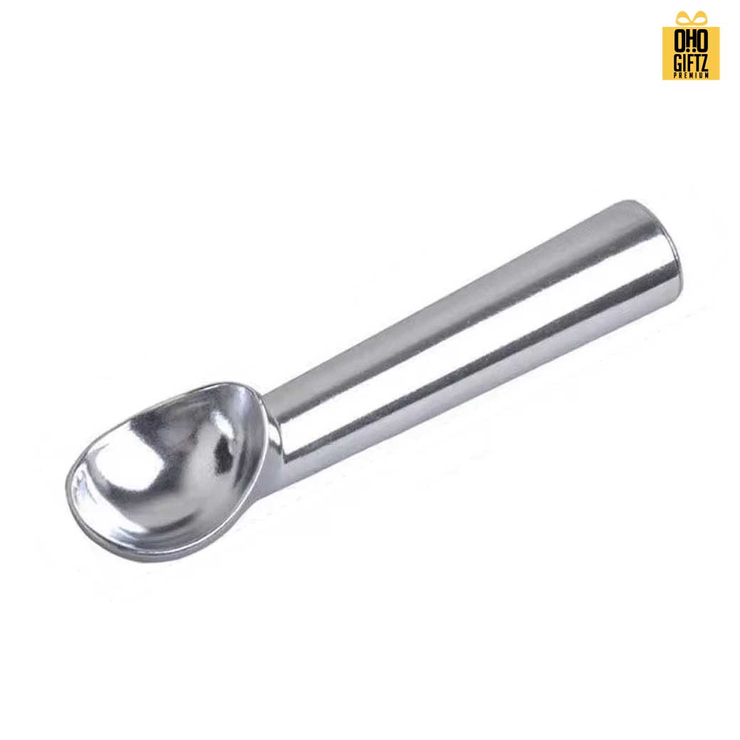 ตักไอศกรีมสแตนเลส สกรีนชื่อ สกรีนโลโก้ ทำเป็นของพรีเมี่ยมได้