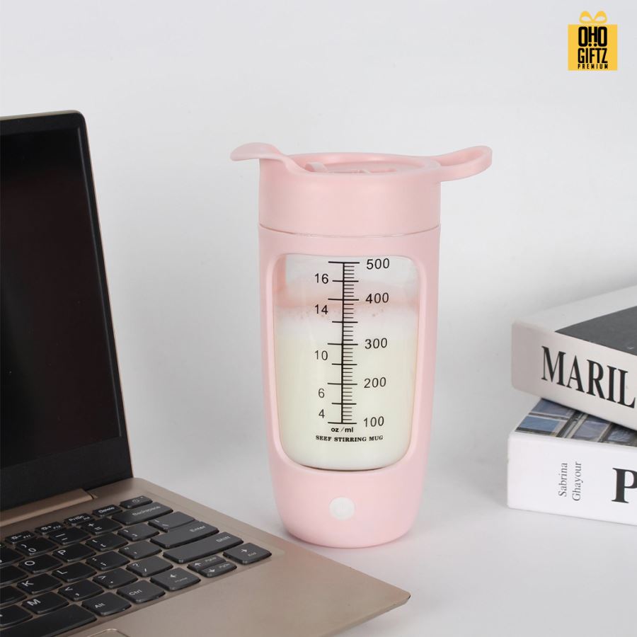 แก้วปั่นชงอัตโนมัติ  สกรีนโลโก้ ทำเป็นของพรีเมี่ยมได้