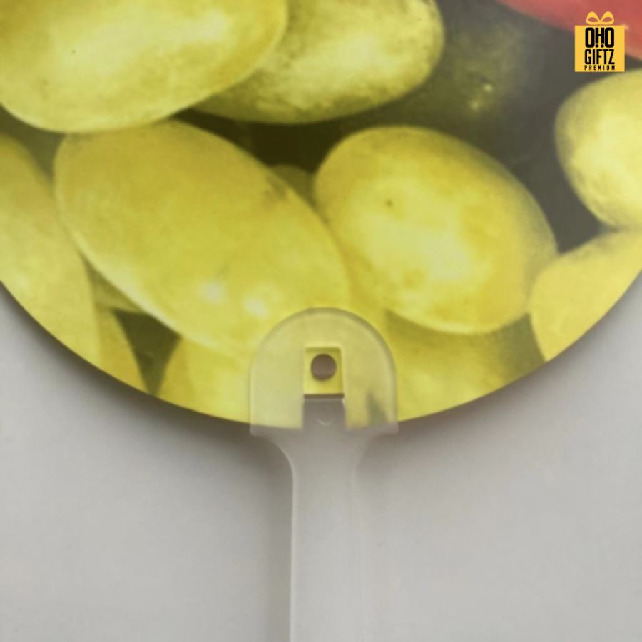 พัด PVC รับผลิตพิมพ์ไม่จำกัดสี 2 ด้าน สกรีนโลโก้หรือข้อความ ทำเป็นสินค้าพรีเมี่ยม ของชำร่วย ของที่ระลึกได้