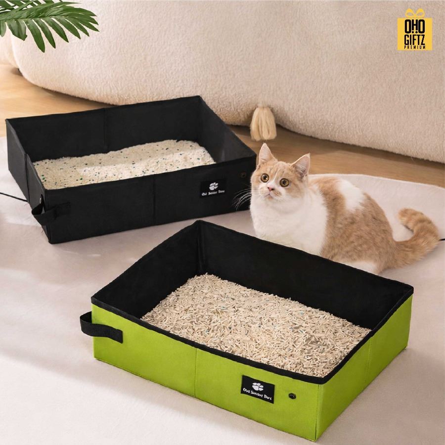 กล่องใส่ทรายแมวแบบพกพา สกรีนโลโก้ ทำเป็นของพรีเมี่ยม