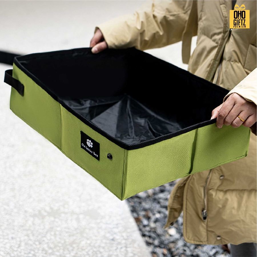 กล่องใส่ทรายแมวแบบพกพา สกรีนโลโก้ ทำเป็นของพรีเมี่ยม