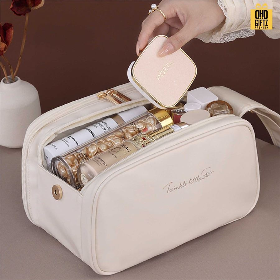 กระเป๋าเครื่องสำอาง Full options สกรีนโลโก้ ทำเป็นของพรีเมี่ยมได้