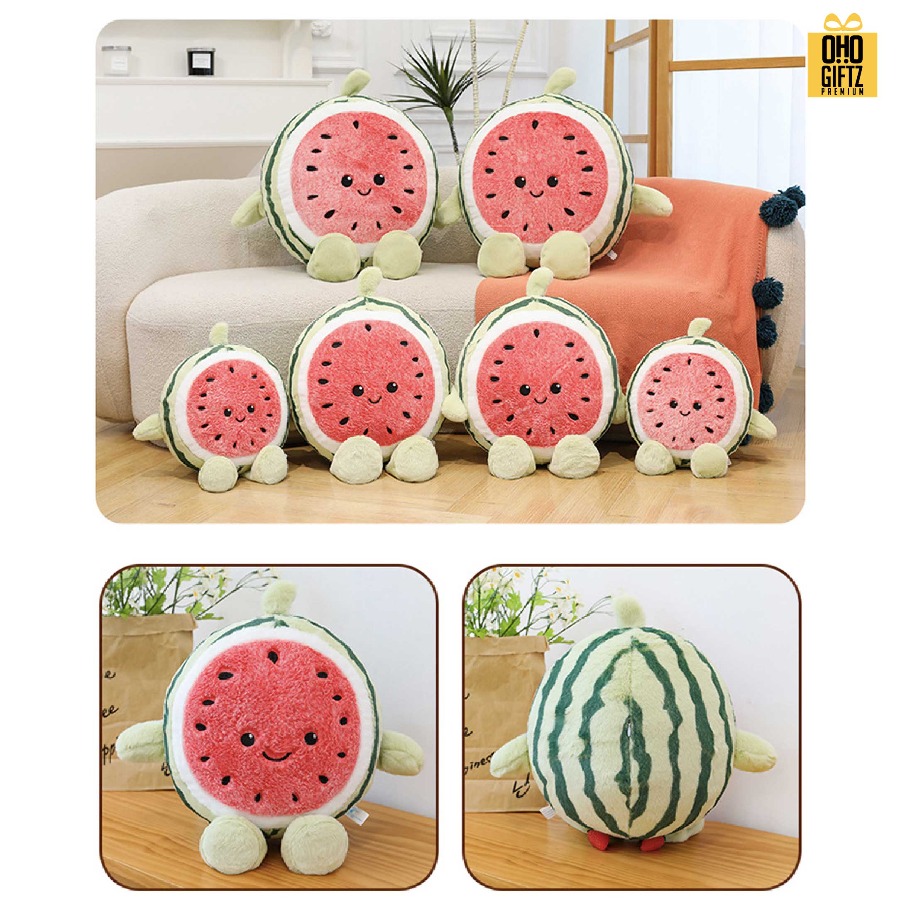 ตุ๊กตาแตงโม สกรีนโลโก้ ทำเป็นของพรีเมี่ยมได้ 