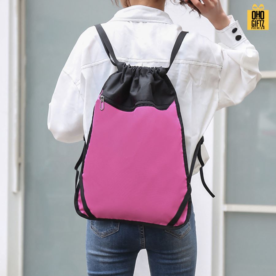 กระเป๋าสะพายหลัง ผ้า oxford สกรีนโลโก้ ทำเป็นของพรีเมี่ยมได้