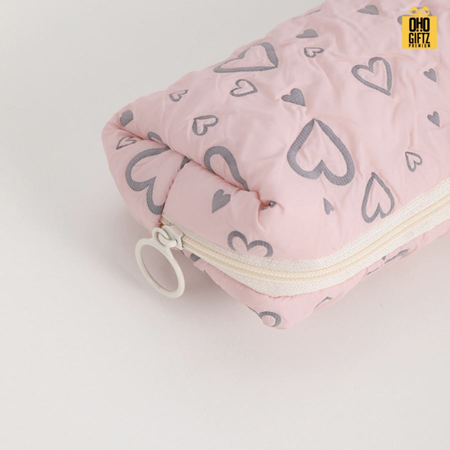 กระเป๋าผ้าลายหัวใจ สกรีนโลโก้  ทำเป็นของพรีเมี่ยม