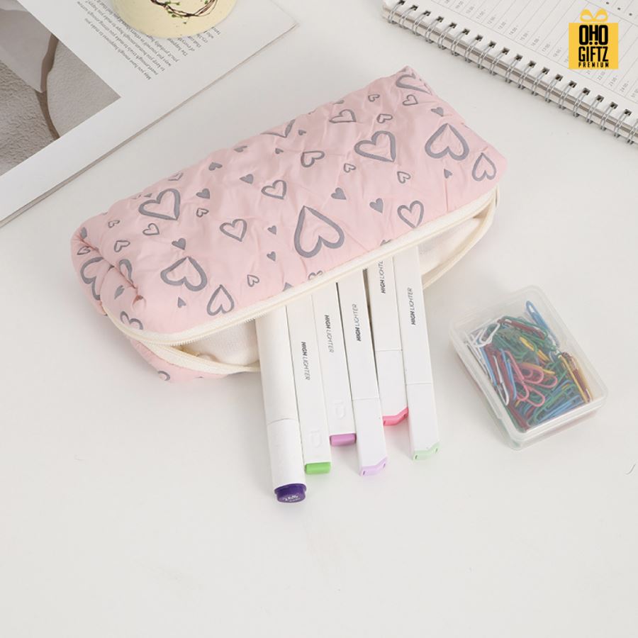 กระเป๋าผ้าลายหัวใจ สกรีนโลโก้  ทำเป็นของพรีเมี่ยม