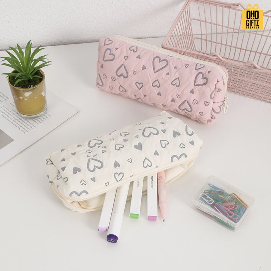 กระเป๋าผ้าลายหัวใจ สกรีนโลโก้  ทำเป็นของพรีเมี่ยม