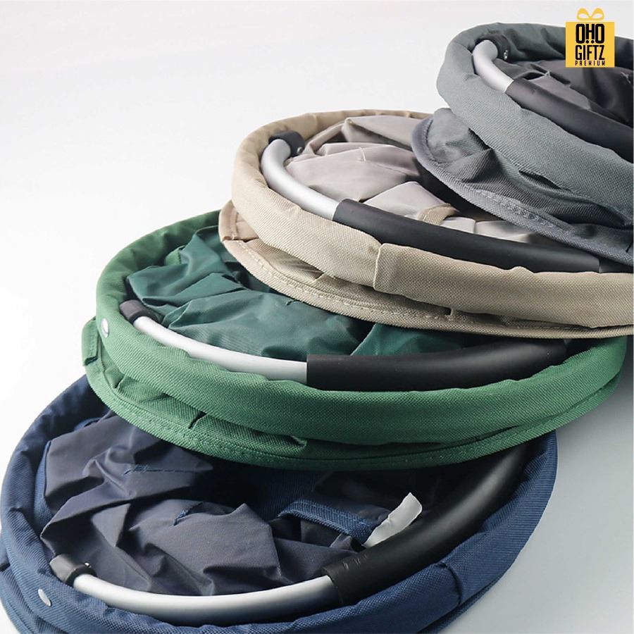 ตะกร้าผ้าเก็บของพับได้ สกรีนโลโก้ ทำเป็นของพรีเมี่ยมได้