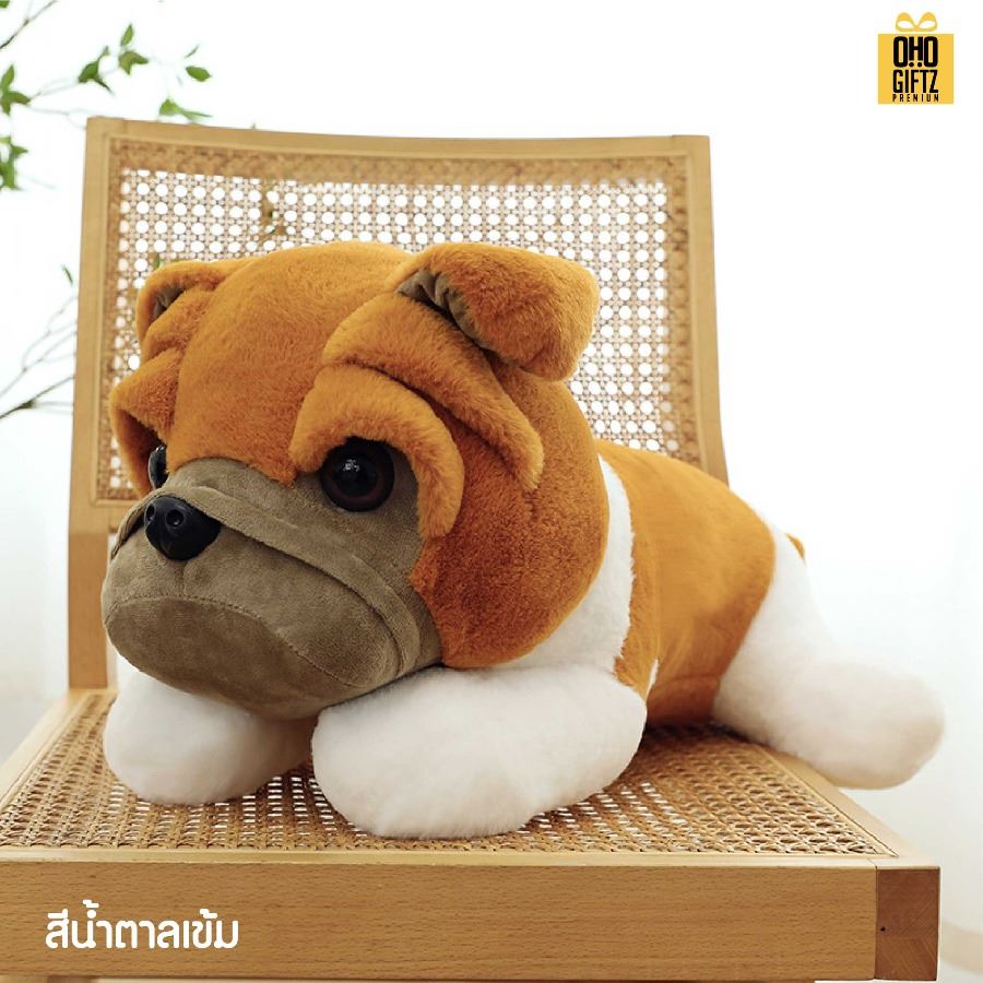 ตุ๊กตาสุนัข รับผลิตใส่เสื้อ สกรีนโลโก้ได้ รับผลิตพิมพ์โลโก้ สกรีนโลโก้ ทำเป็นของพรีเมี่ยมได้ 