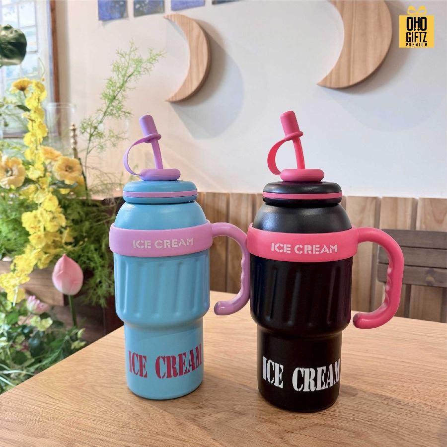 แก้วเก็บความเย็น 1,000ml. Icy cup สกรีนโลโก้ ทำเป็นของพรีเมี่ยมได้